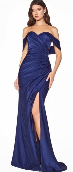 Nwt off shoulder long sexy formal evening gown - Picture 8 of 9